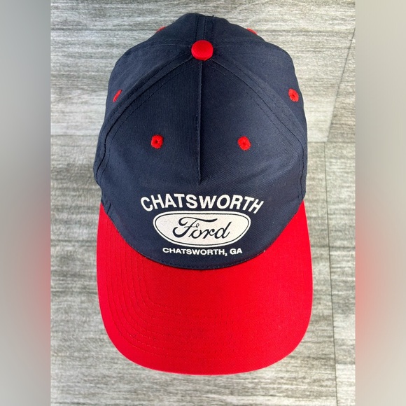 Cobra Chatsworth Ford Georgia Double Snapback Trucker Hat Dad Cap Blue Red OSFA - Picture 5 of 13
